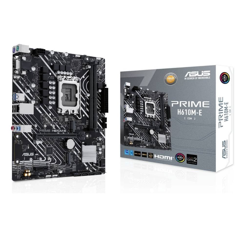 ASUS PRIME H610M-E-CSM DDR5 Intel H610 LGA1700 Micro-ATX Motherboard - Image 1