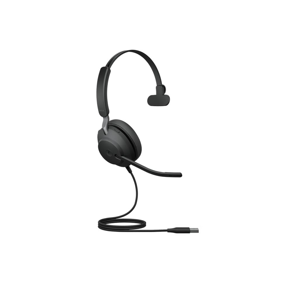 Jabra Evolve2 40 MS Teams Mono Wired Headset - USB-A - Black - Image 3