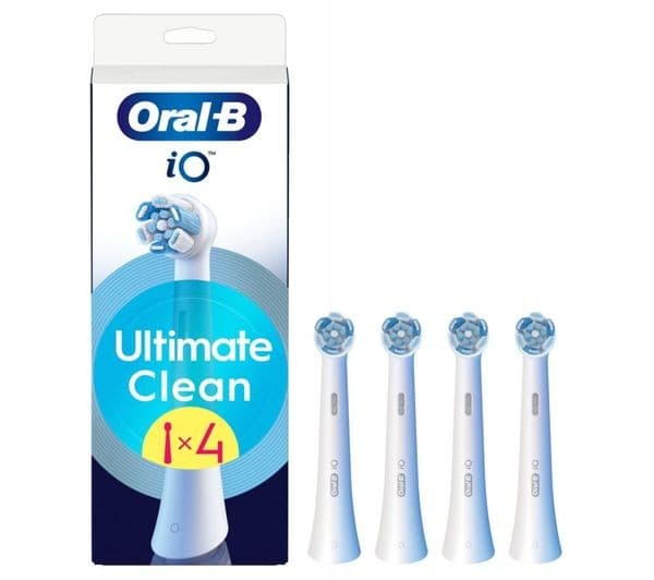 Oral-B iO Ultimate Clean Toothbrush Heads 4-Pack White - Image 1