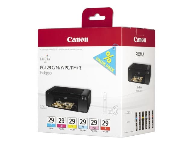 Canon PGI-29 CMY/PC/PM/R Multipack - yellow, cyan, magenta, red, photo cyan, photo magenta - original - ink tank