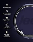 LEEP Smart Ring Size 9 Blue, IP68 Waterproof Health & Fitness Tracker with Heart Rate & Sleep Monitoring thumbnail 2