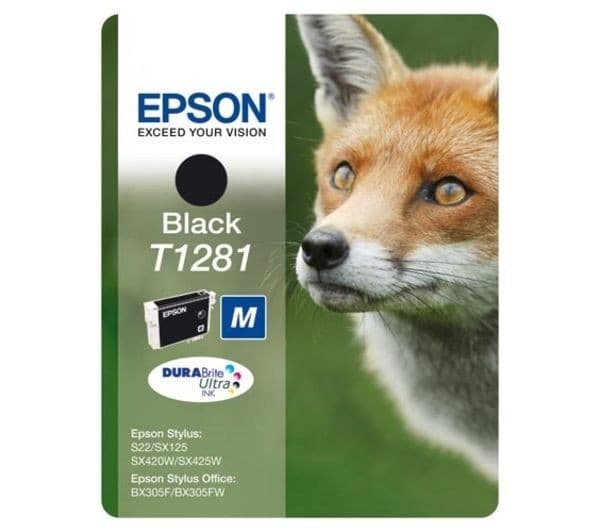 EPSON Fox T1281 Black Ink Cartridge - Image 1