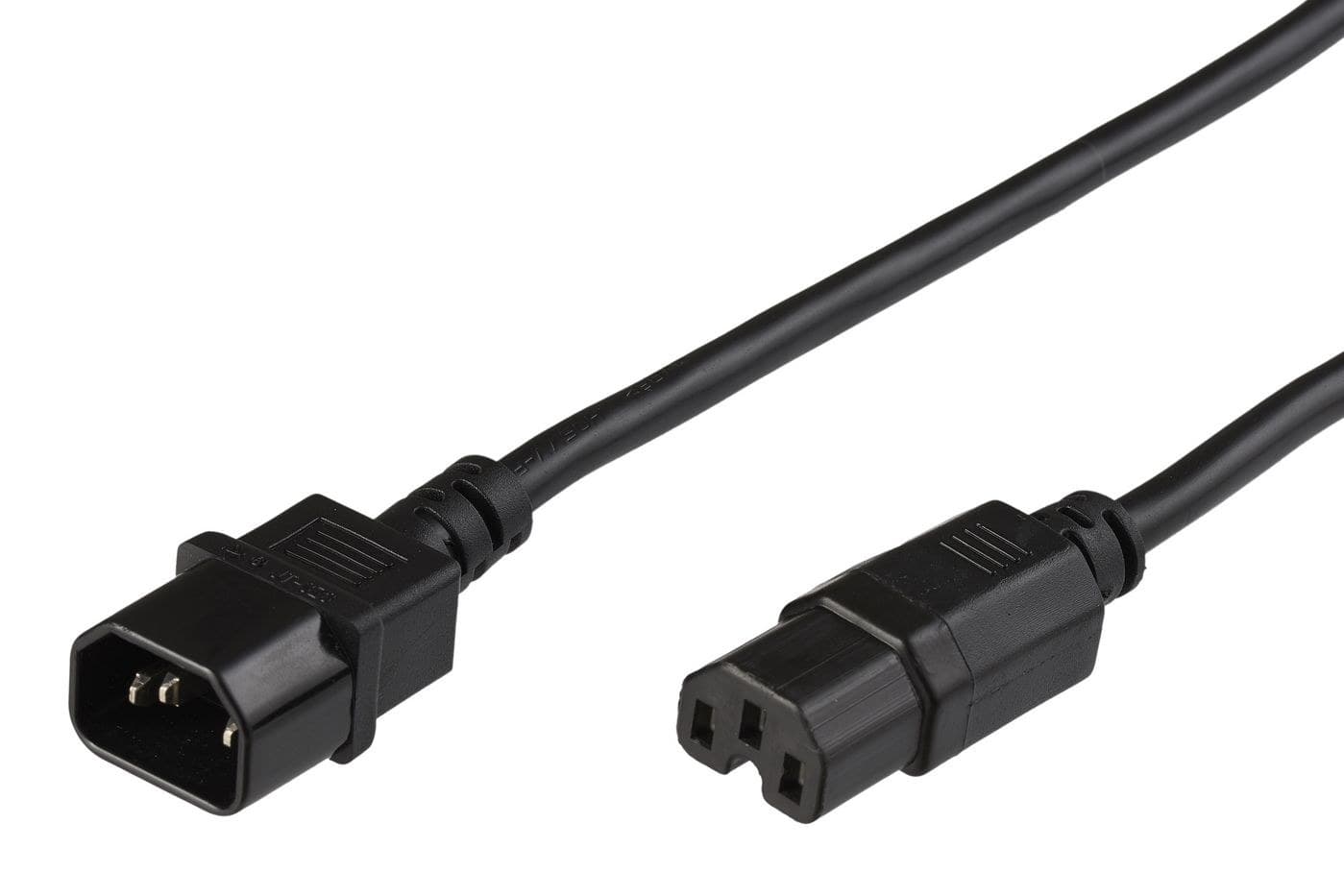 Microconnect Power Extension Cord C14 to C15 Jumper Cable Black - 0.5m