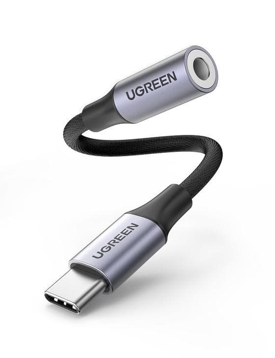 UGREEN USB-C to 3.5mm Headphone Jack Adapter with DAC (80154) - Space Grey