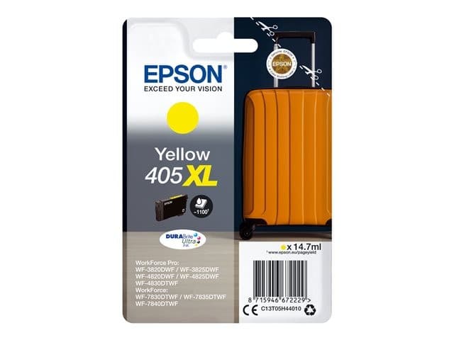 Epson 405XL Suitcase DURABrite Ultra High Capacity Ink Cartridge - Yellow - Image 1
