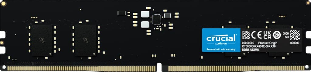 Crucial DDR5-5600 CL46 UDIMM Desktop Memory 8GB - Image 1