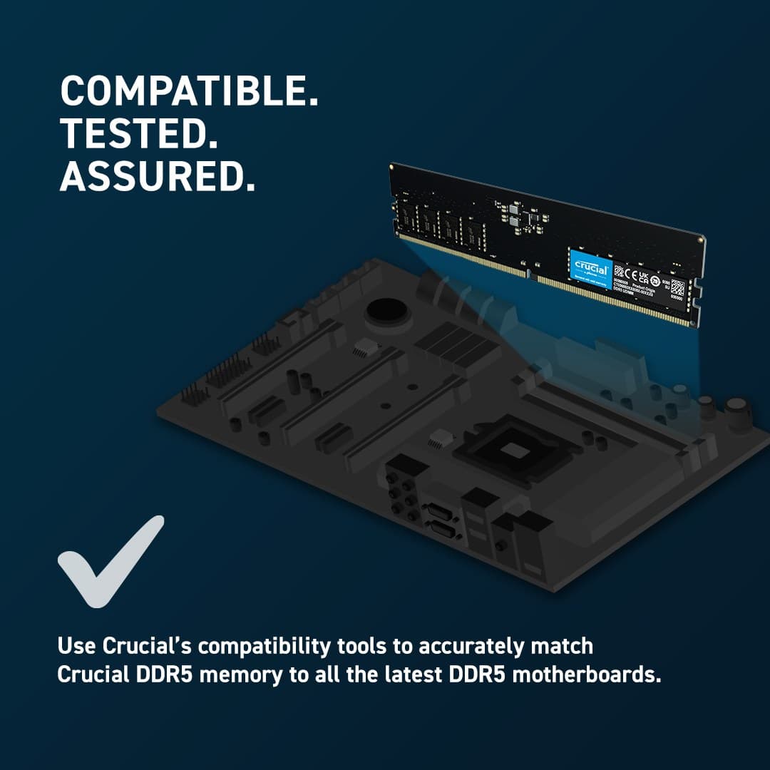 Crucial DDR5-5600 CL46 UDIMM Desktop Memory 8GB - Image 5