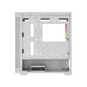Vida Zephyr V2 Micro-ATX ARGB Tempered Glass Gaming PC Case with 4 x 120mm ARGB Fans - White thumbnail 4