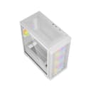 Vida Zephyr V2 Micro-ATX ARGB Tempered Glass Gaming PC Case with 4 x 120mm ARGB Fans - White thumbnail 6