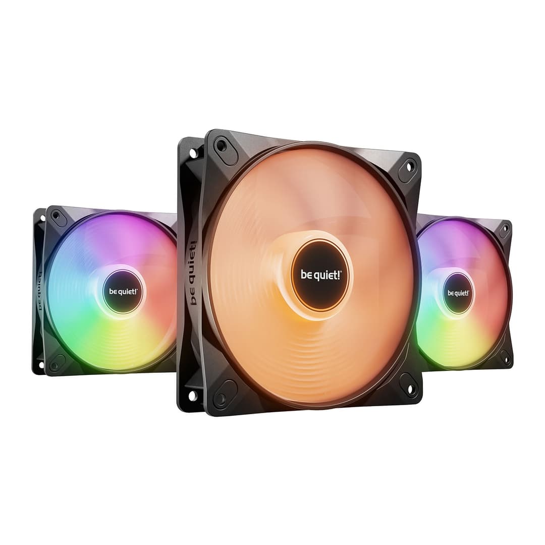 be quiet! Light Wings LX High Speed 120mm ARGB PWM Case Fan Triple Pack - Black - Image 2