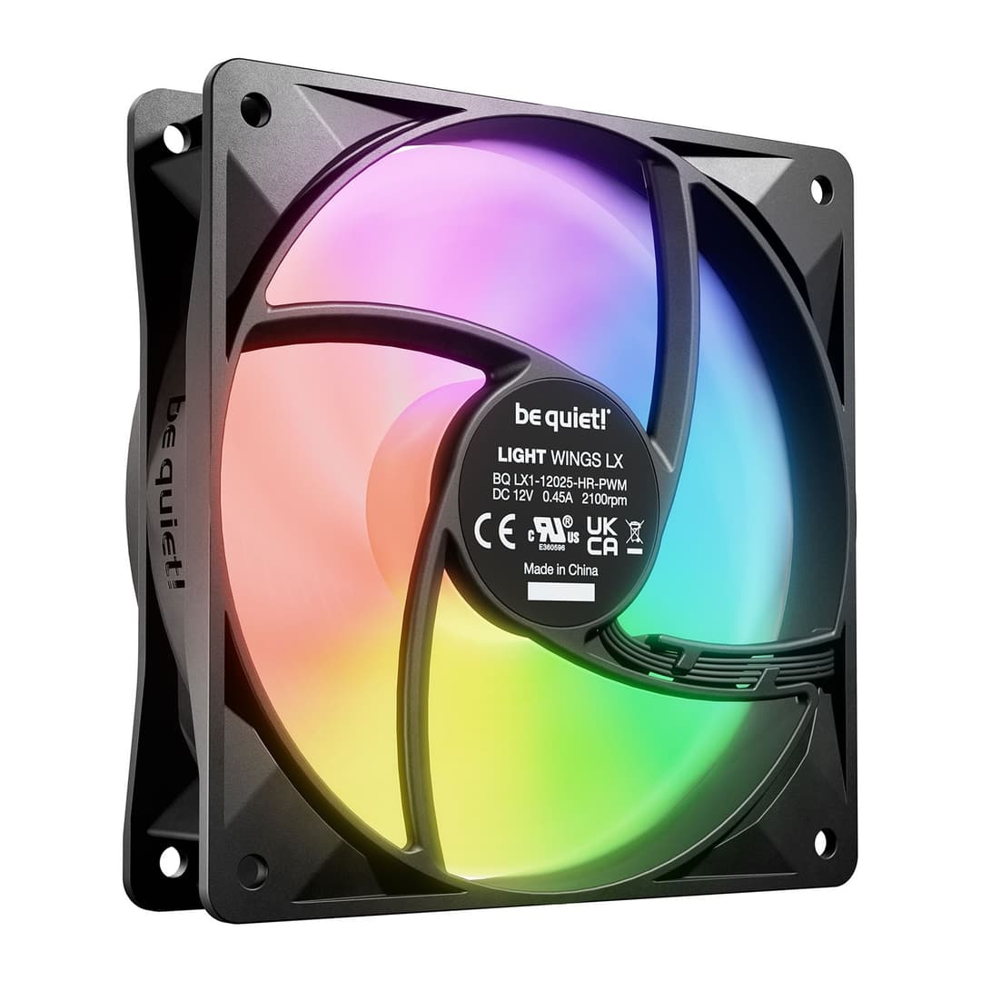 be quiet! Light Wings LX High Speed 120mm ARGB PWM Case Fan Triple Pack - Black - Image 4
