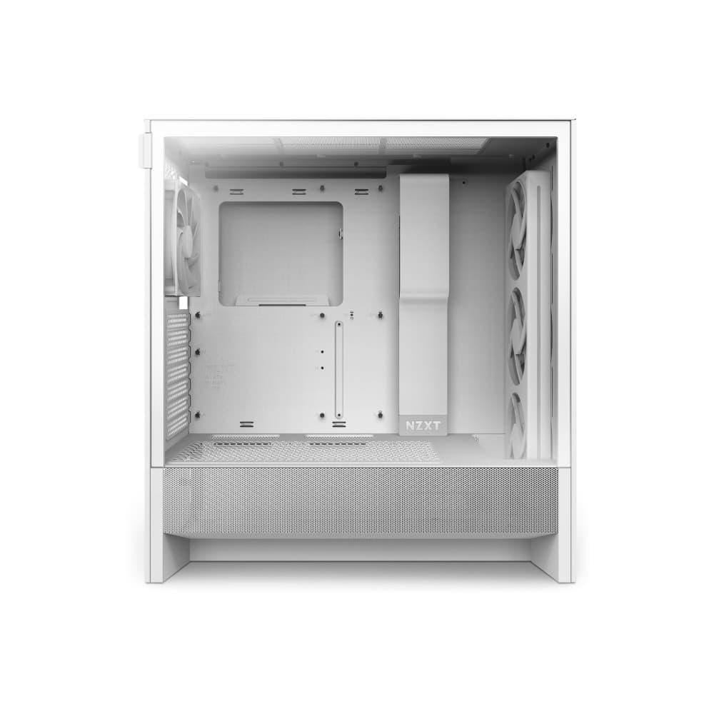 NZXT H5 Flow RGB Tempered Glass Mid Tower Gaming PC Case White - Image 5