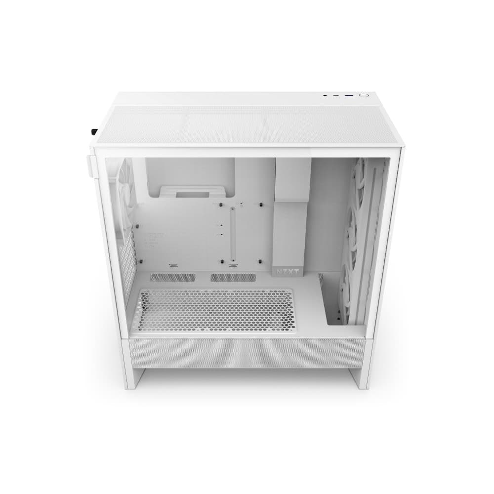 NZXT H5 Flow RGB Tempered Glass Mid Tower Gaming PC Case White - Image 6