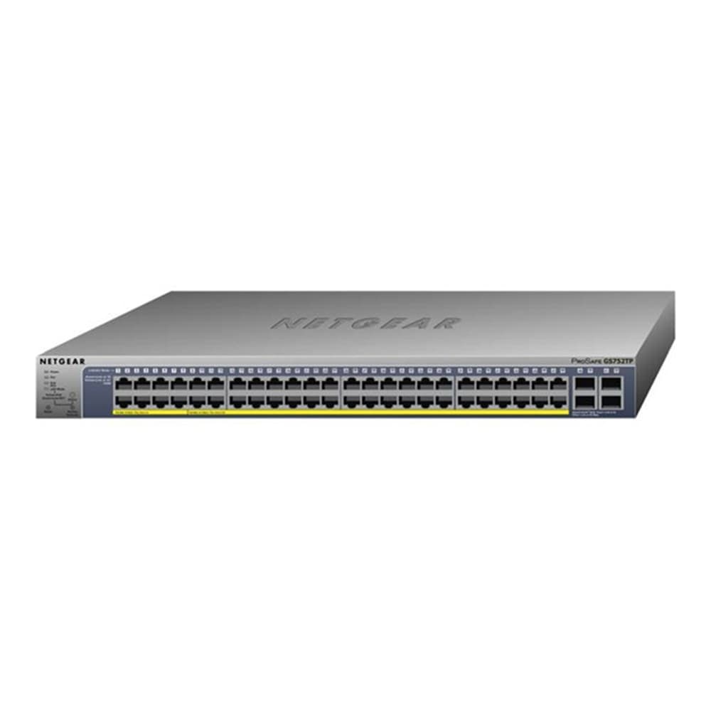 NETGEAR GS752TP v3 52-Port Gigabit PoE+ Smart Managed Pro Switch - 48 PoE+ Ports, 4 SFP