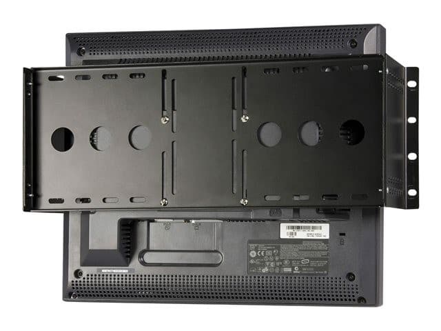 StarTech.com 4U Universal VESA LCD Monitor Mounting Bracket for 19-inch Rack or Cabinet - TAA Compliant - Cold-Pressed Steel Bracket (RKLCDBK) mounting kit - for LCD display - black - Image 1