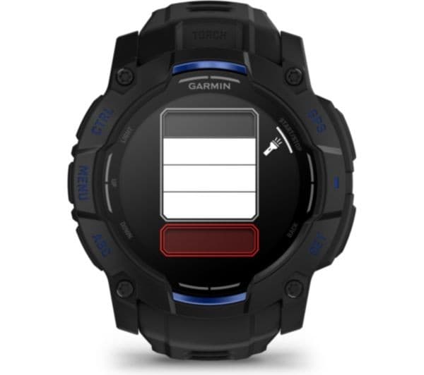 Garmin Instinct 3 AMOLED Smartwatch 50mm Black with Bolt Blue Band - Image 6