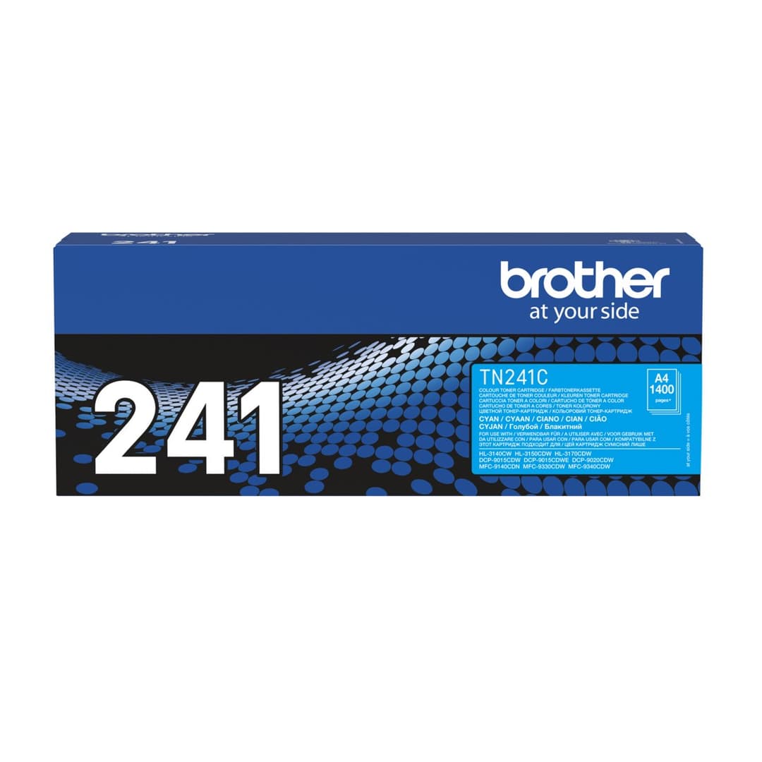 Brother TN-241 Original Toner Cartridge 1,400 Pages - Cyan - Image 1