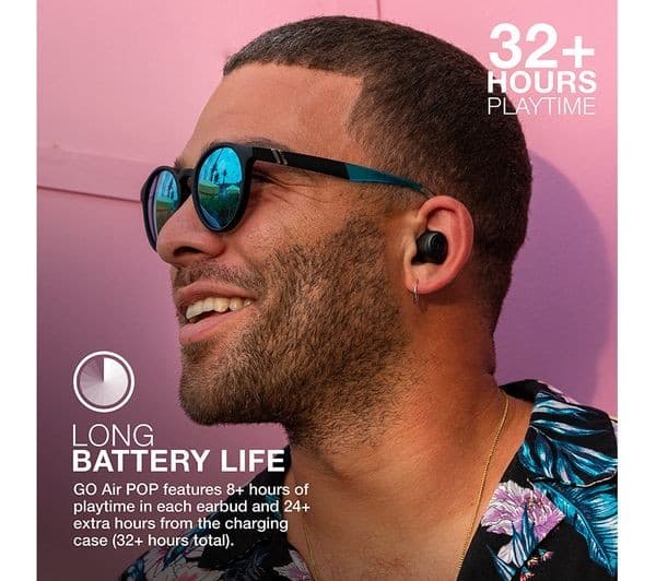 JLab GO Air POP True Wireless Earbuds - Black - Image 3