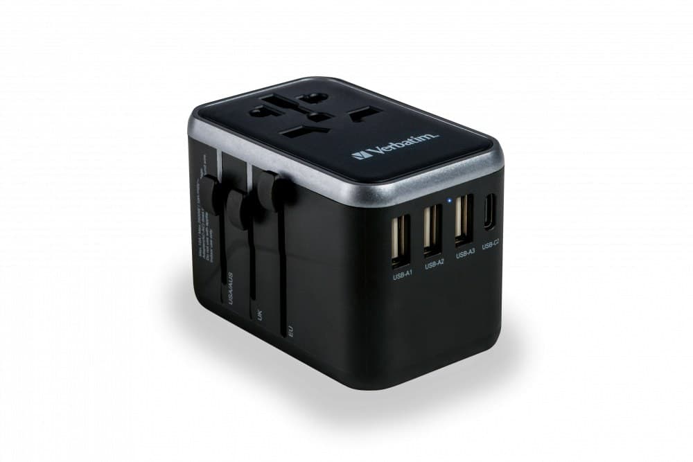 Verbatim 49546 Universal Travel Adapter with USB-A and USB-C Charging