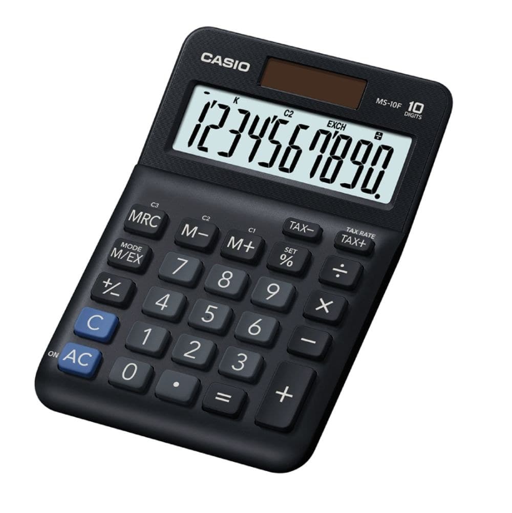 Casio MS-10F 10 Digit Semi Desk Calculator - Image 1