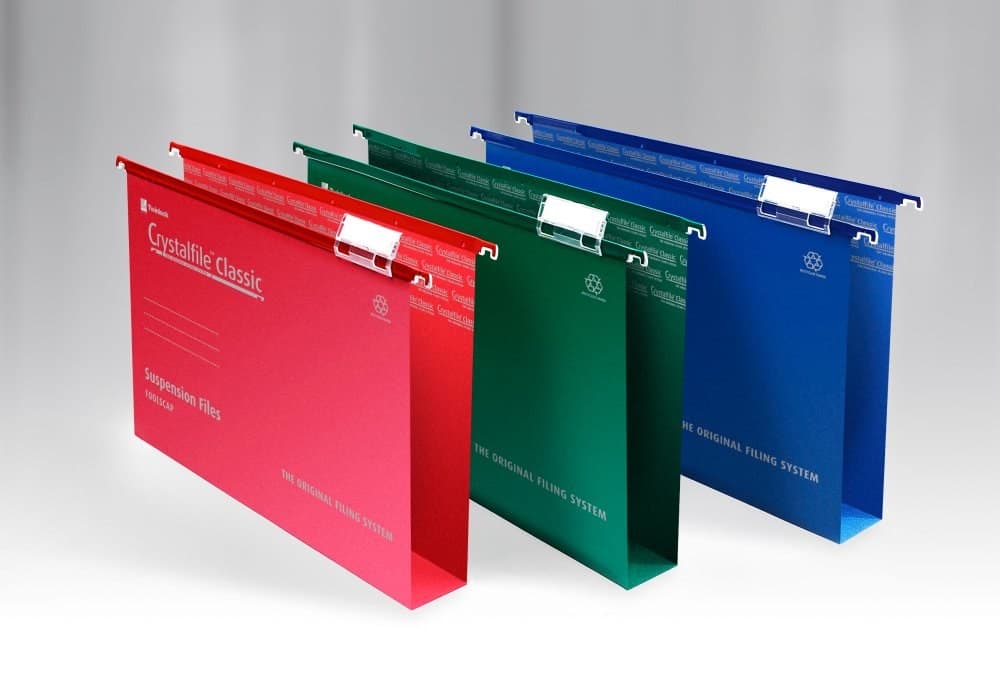 Rexel Crystalfile Classic Foolscap Suspension File 50mm Green (50) - Image 1