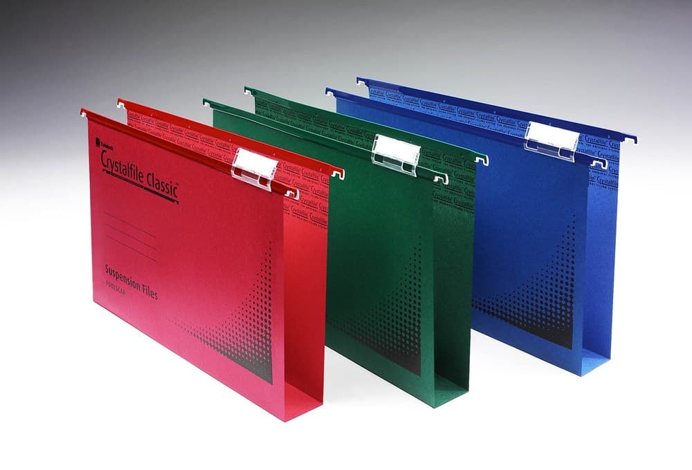 Rexel Crystalfile Classic Foolscap Suspension File 50mm Green (50) - Image 2