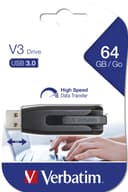 Verbatim Store 'n' Go V3 USB 3.0 Flash Drive 64GB - Black thumbnail 3