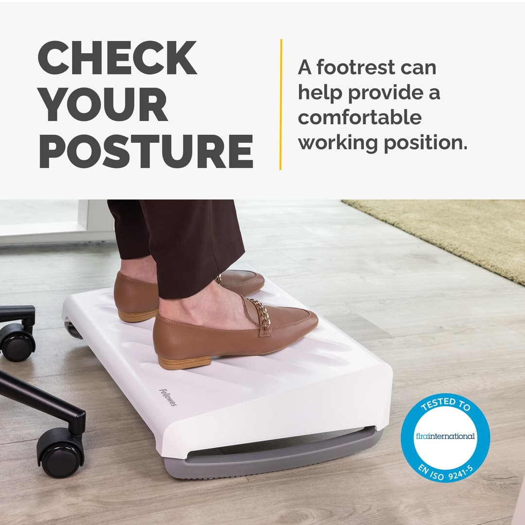 Fellowes Breyta Foot Rest - White - Image 2