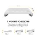Fellowes Breyta Foot Rest - White thumbnail 3