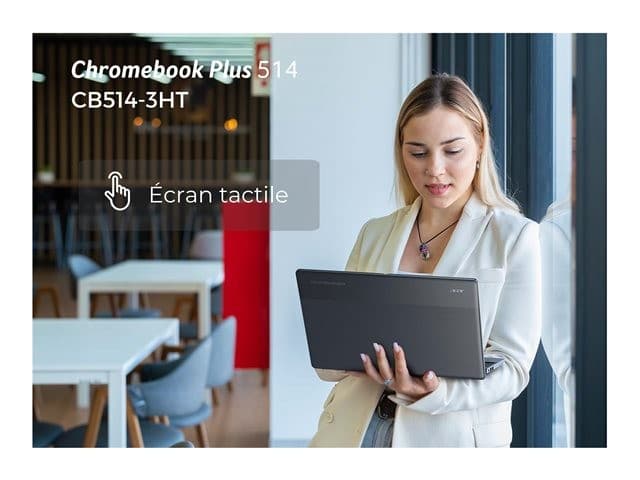 Acer Chromebook Plus 514 CBE574-1T 14" WUXGA Touchscreen AMD Ryzen 5 7520C 8GB 256GB - Steel Grey - Image 8