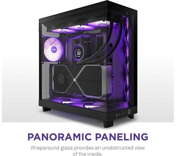 NZXT H6 FLOW RGB ATX Mid-Tower Case Black - Image 3