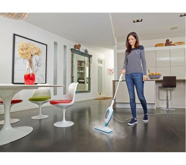 BLACK + DECKER FSM13E1-GB 1300 W Steam Mop - White & Blue - Image 3
