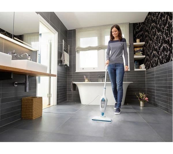 BLACK + DECKER FSM13E1-GB 1300 W Steam Mop - White & Blue - Image 5