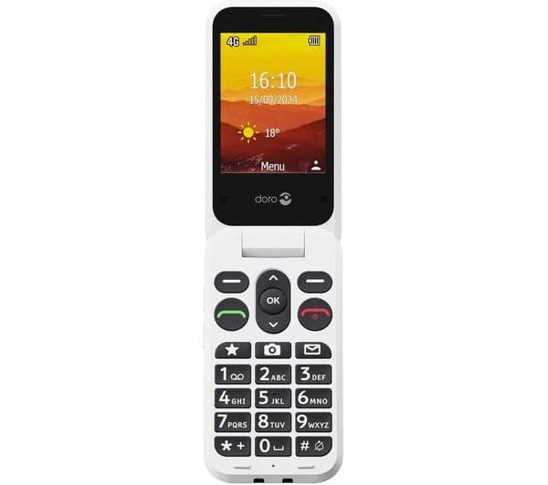 Doro Leva L30 4G Flip Phone - Black & White - Image 3