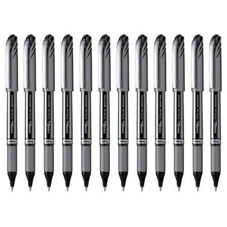 Pentel EnerGel Plus BL27 Liquid Gel Rollerball Pen 0.7mm Black (Pack of 12)