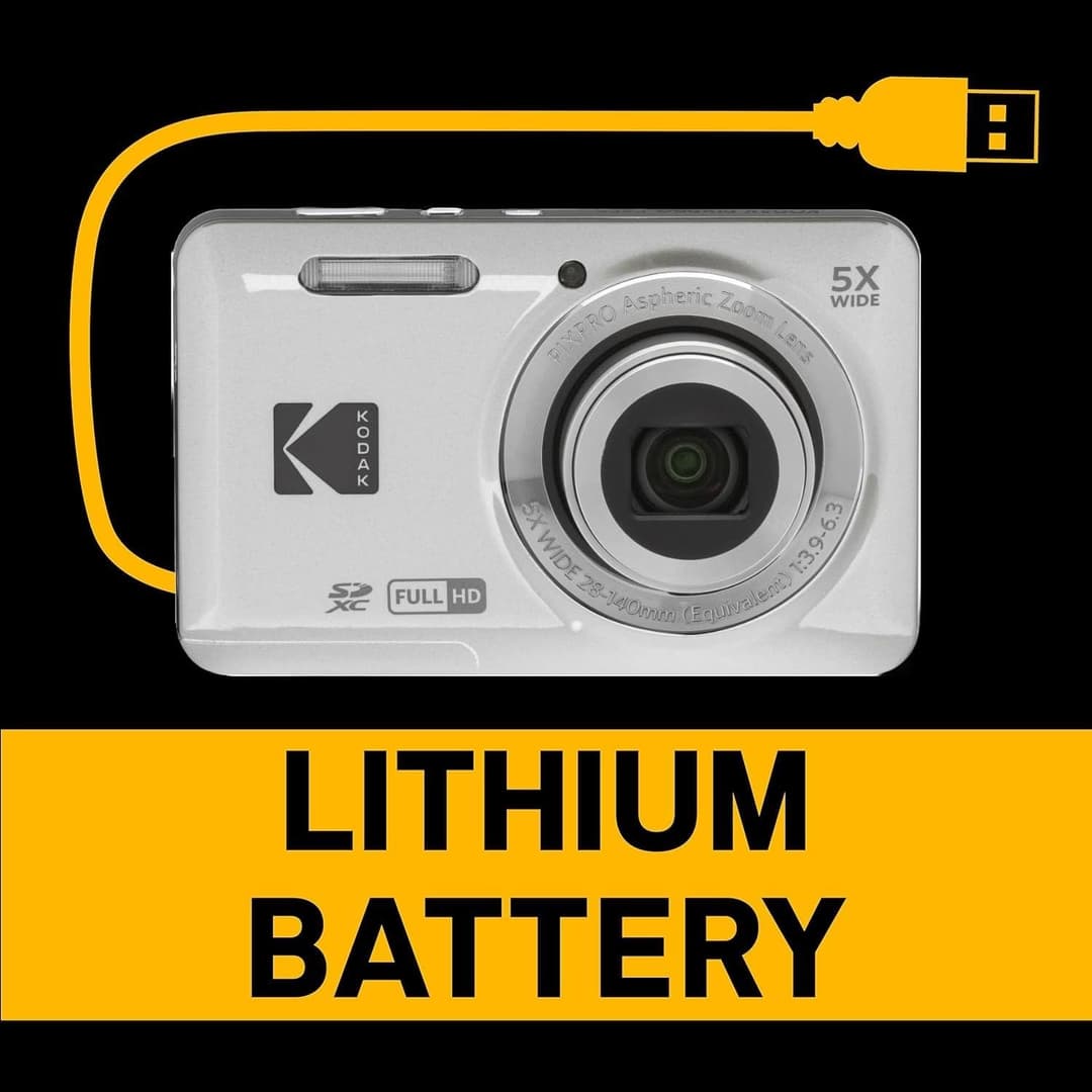 Kodak PixPro Friendly Zoom FZ55 16MP Compact Digital Camera - Silver - Image 6