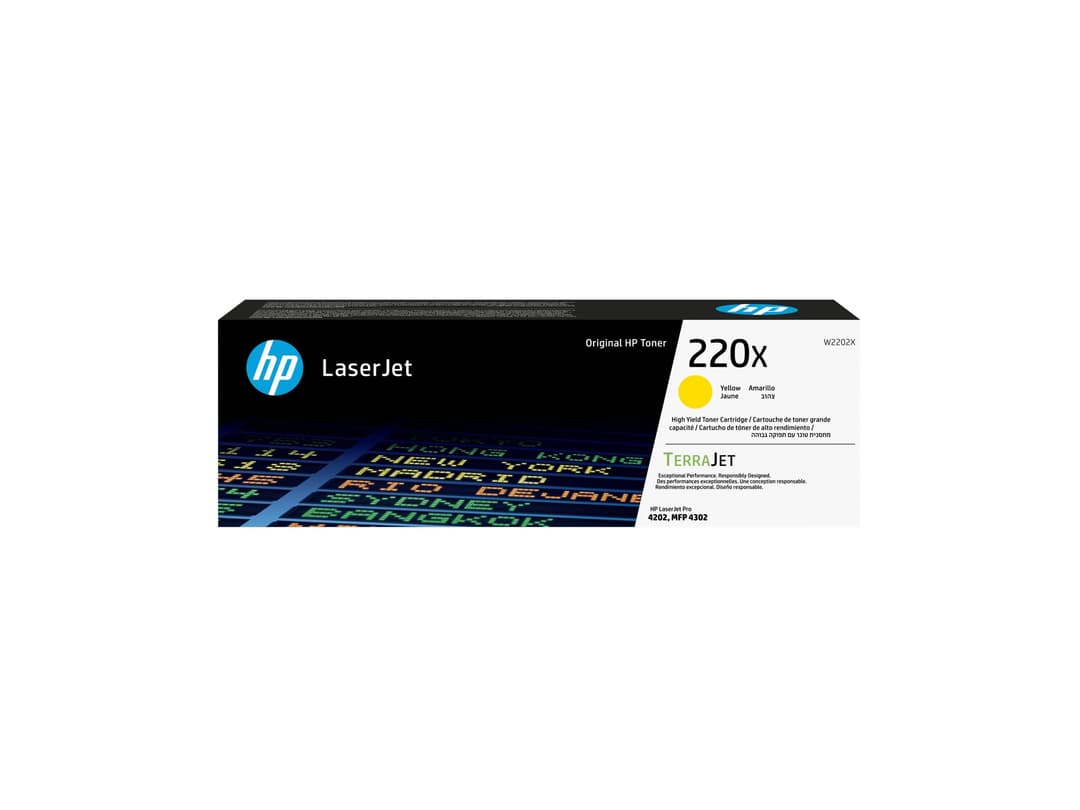 HP 220X High Yield Original LaserJet Toner Cartridge - Yellow - Image 1