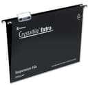 Rexel Crystalfile Extra Foolscap Suspension File 15mm (Pack of 25) - Black thumbnail 1