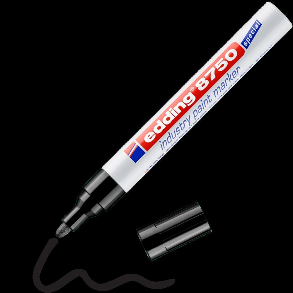 edding 8750 Industry paintmarker Black Box of 10 - Image 1