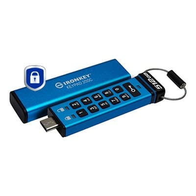 Kingston IronKey Keypad 200C 512GB USB-C Hardware-Encrypted Flash Drive, FIPS 140-3 Level 3 (IKKP200C/512GB) - Image 2