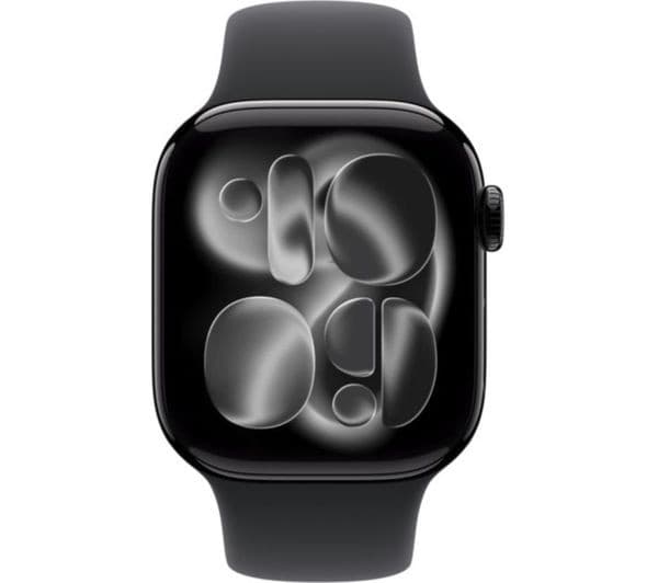 Apple Watch Series 11 GPS 42mm Jet Black Aluminium Case with Black Sport Band - S/M - Image 7