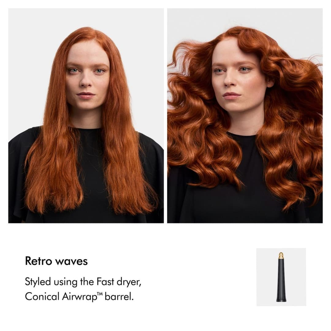 Dyson Airwrap i.d. Straight + Wavy Multi-Styler & Dryer - Red Velvet & Gold - Image 6