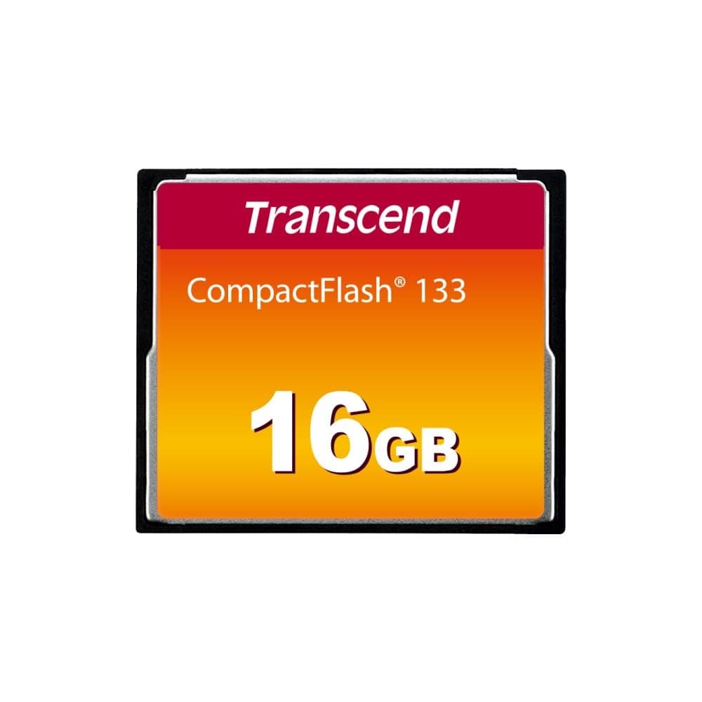 Transcend CF133 CompactFlash 133x UDMA4 Memory Card, Black - 16GB (TS16GCF133)