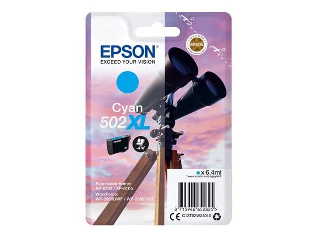 Epson 502XL - high capacity - cyan - original - ink cartridge - Image 1