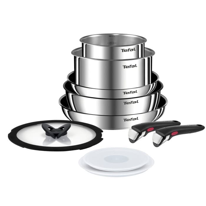 Tefal Ingenio Emotion Stainless Steel Cookware Set 10 Pieces