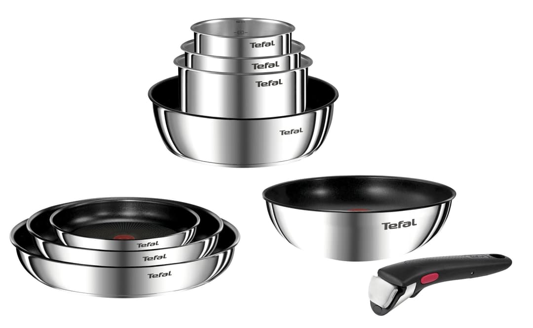 Tefal Ingenio Emotion Stainless Steel Cookware Set 10 Pieces - Image 2