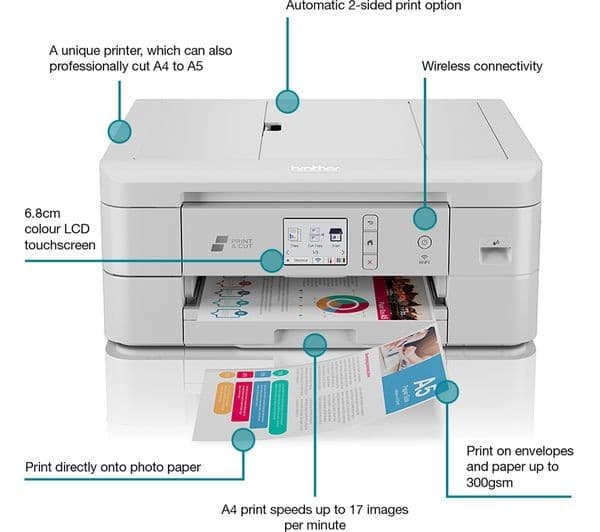 Brother DCP-J1800DW All-in-One Wireless A4 Colour Inkjet Printer - Image 2