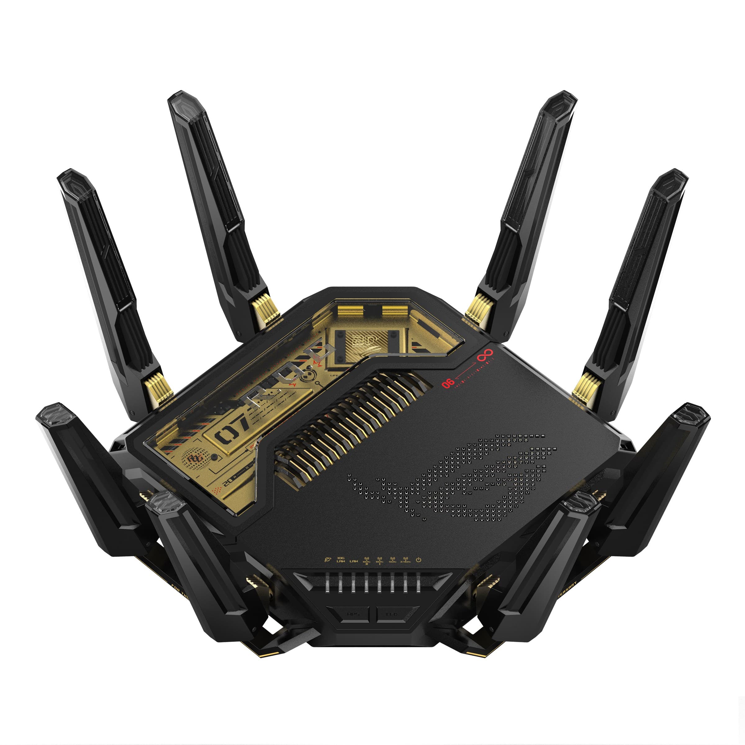 ASUS ROG Rapture GT-BE98 Edition 20 WiFi 7 Quad-band Gaming Router - 10 Gigabit Ethernet, Black