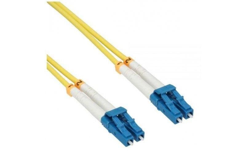 Mercodan LC-LC OS2 Singlemode Duplex Fibre Patch Cable 2m - Yellow - Image 1