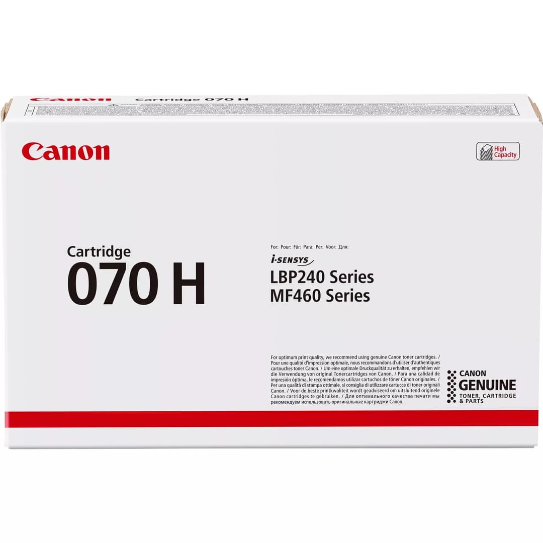 Canon Black Toner Cartridge - 070H High Capacity (10,200 pages) - Image 1
